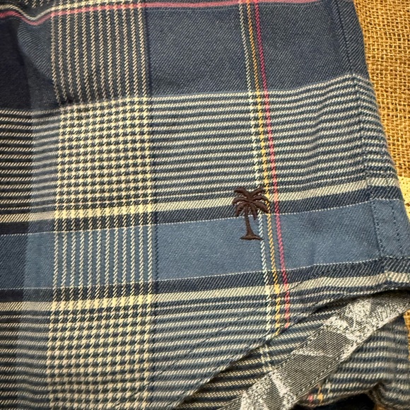 Tommy Bahama Blue Plaid Men's Shirt - Picture 4 of 6